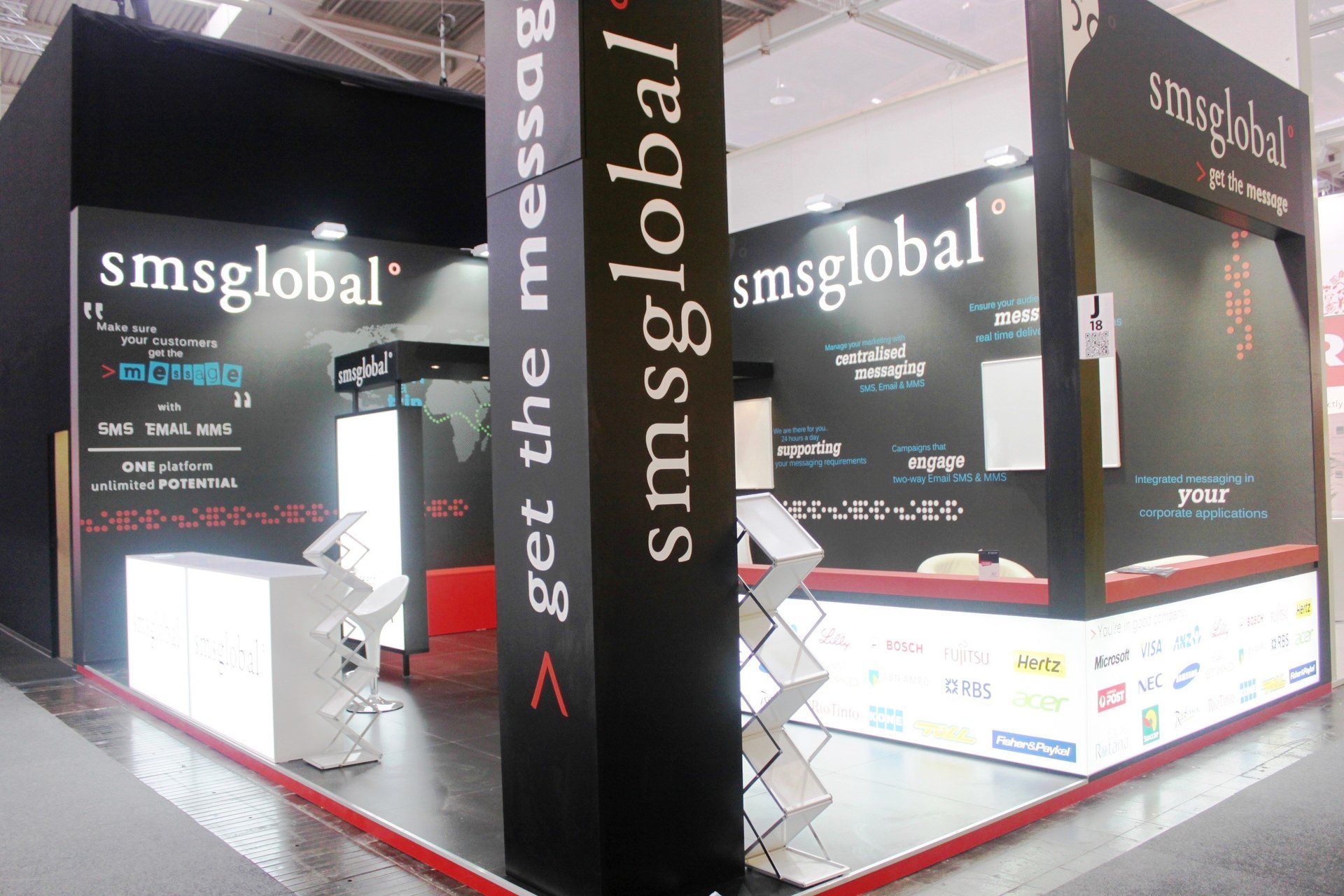 smsglobal @ CeBIT 2012. Booth designed and built by Essential Global Fairs.
