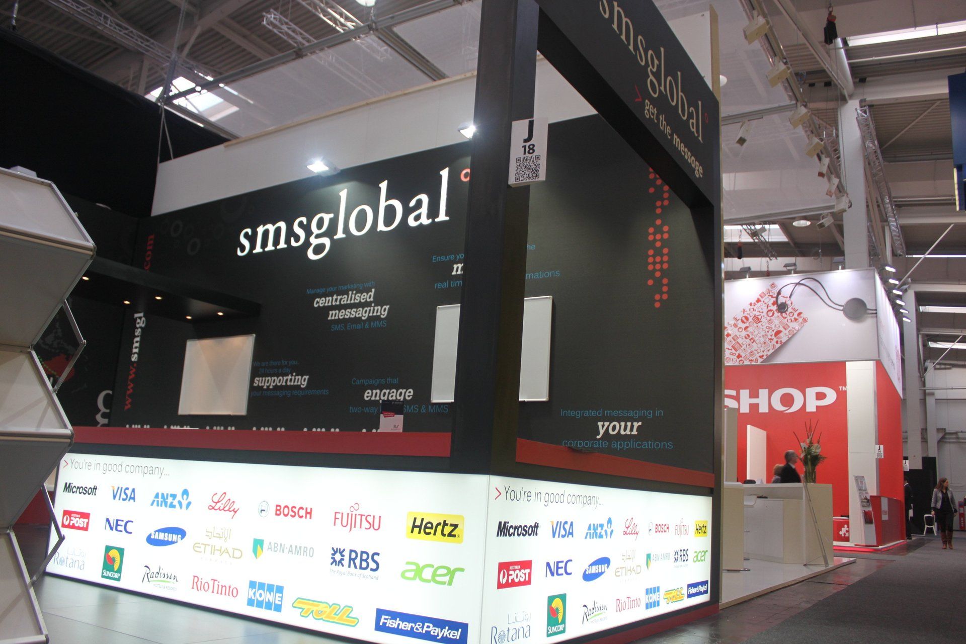 smsglobal @ CeBIT 2012. Booth designed and built by Essential Global Fairs.