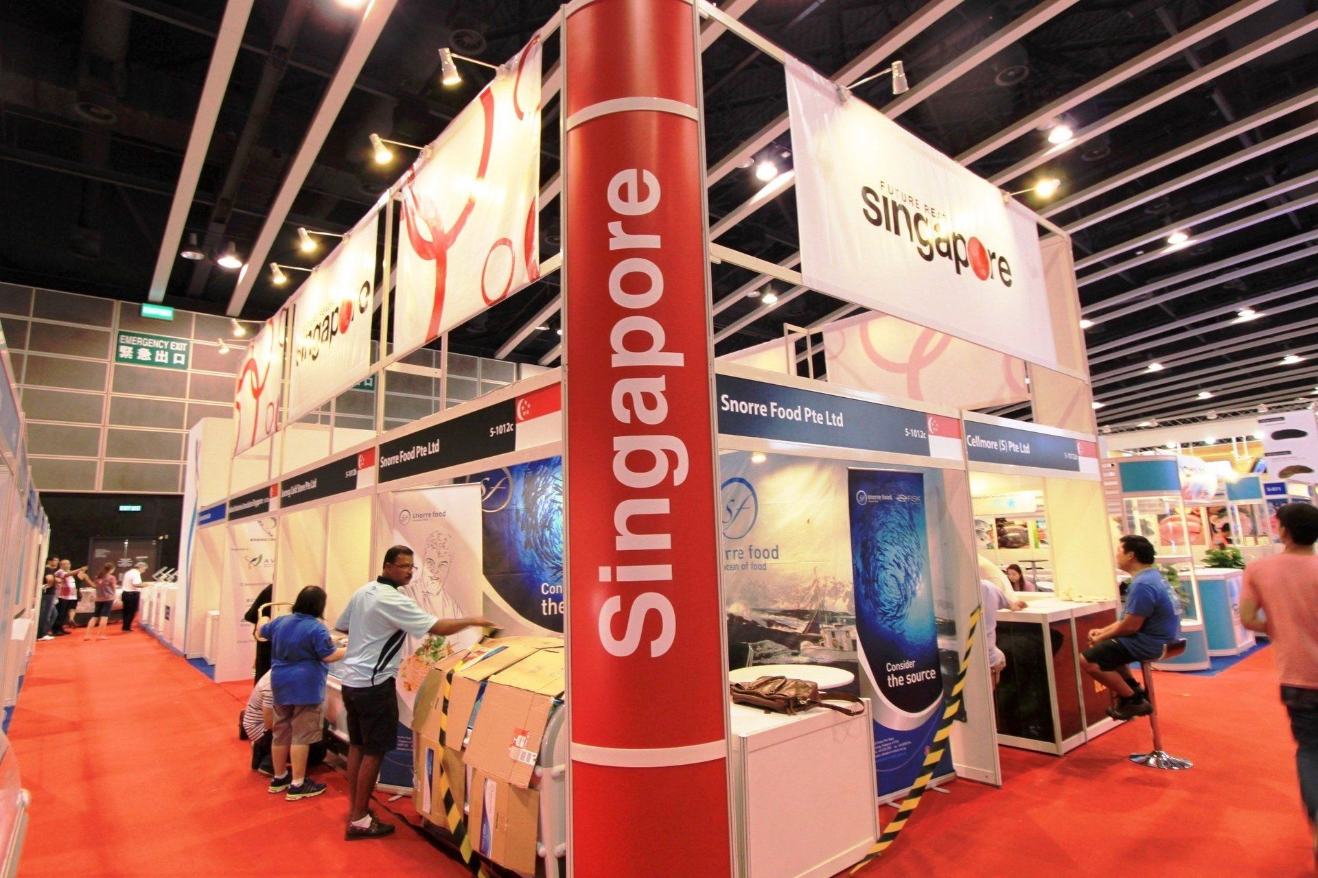 Singapore Pavilion @ Seafood Expo Asia 2013. Booth designed and built by Essential Global Fairs.