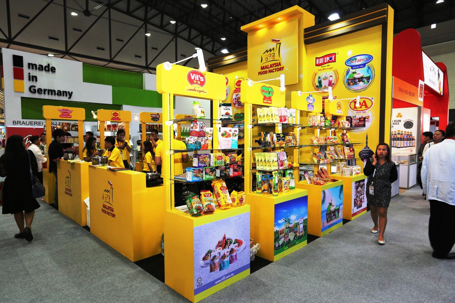 Malaysia Food Factory @ Thaifex 2017. Booth designed and built by Essential Global Fairs.