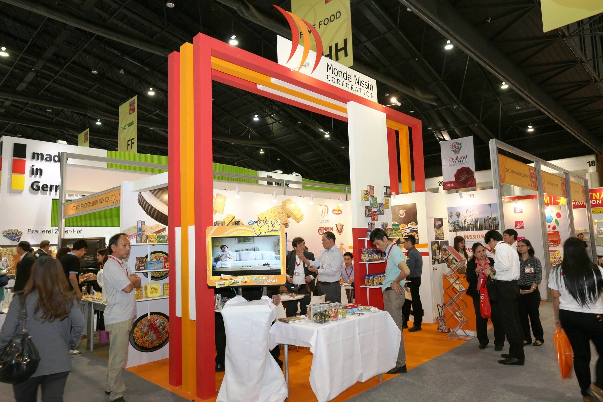 Monde Nissin @ Thaifex 2015. Booth designed and built by Essential Global Fairs.