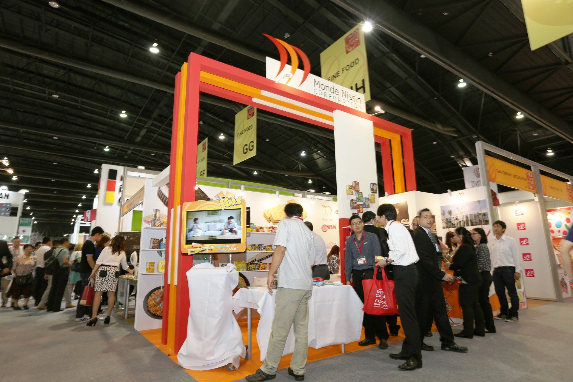Monde Nissin @ Thaifex 2015. Booth designed and built by Essential Global Fairs.