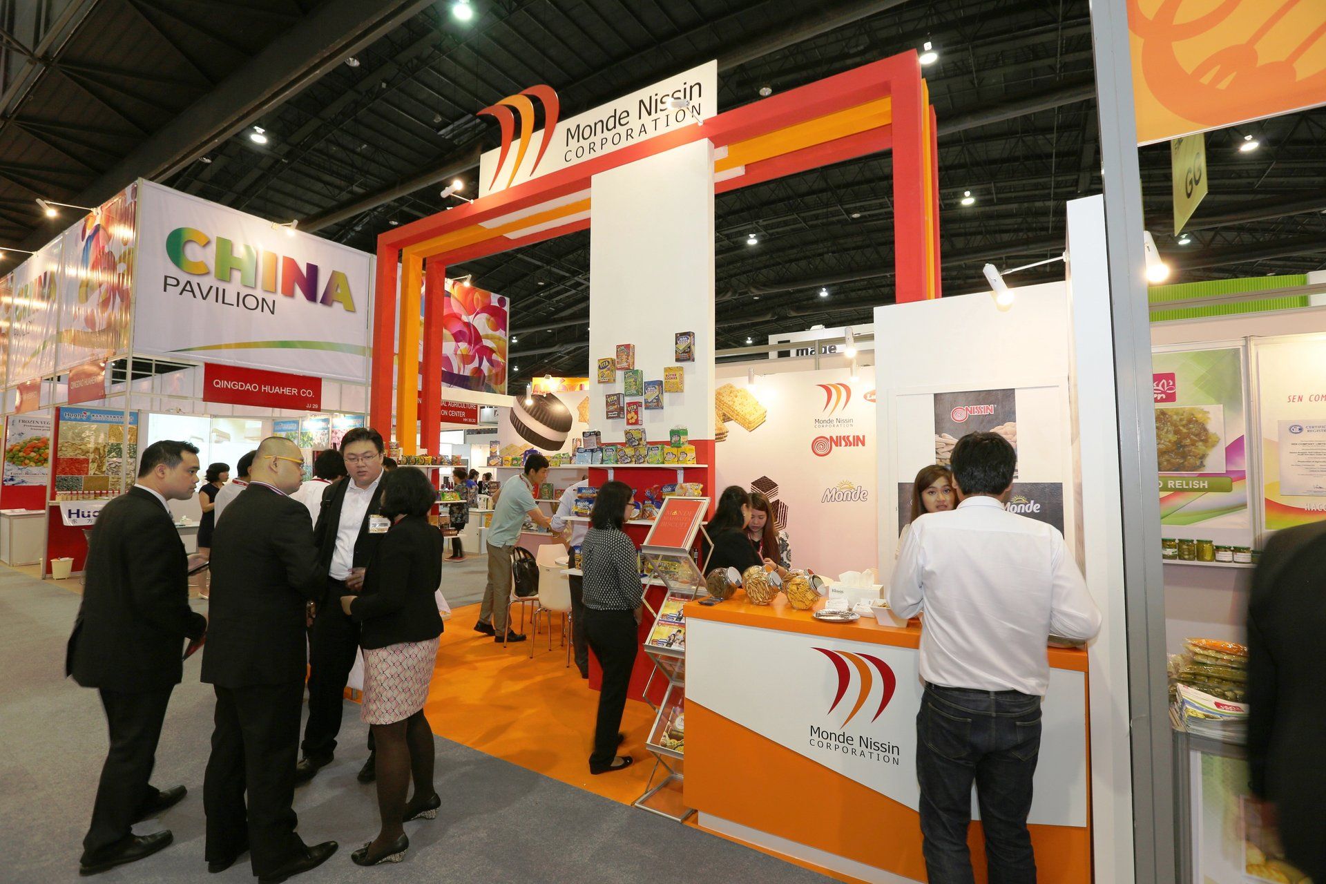 Monde Nissin @ Thaifex 2015. Booth designed and built by Essential Global Fairs.