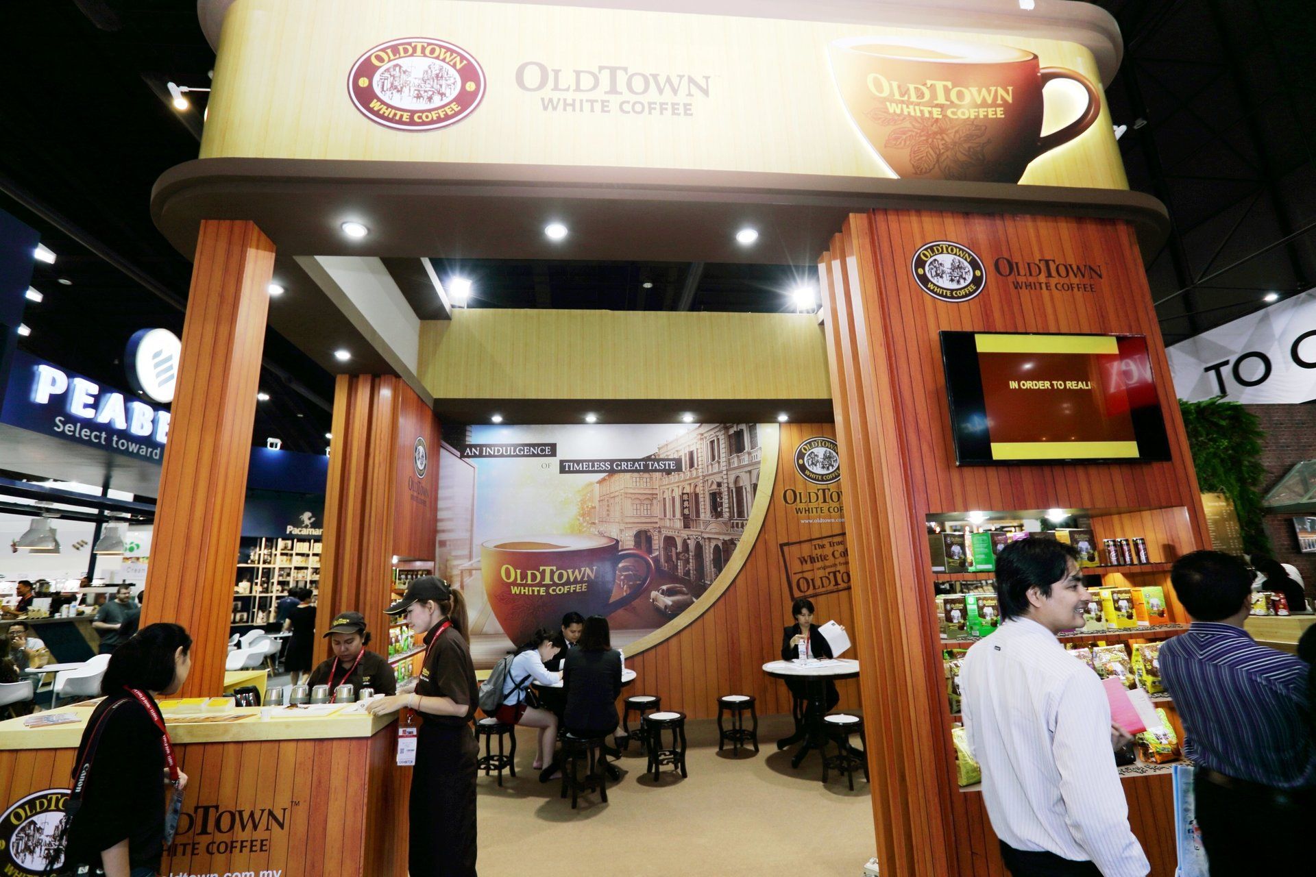 Oldtown Coffee @ Thaifex 2017. Booth designed and built by Essential Global Fairs.