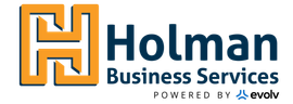 Holman Business Services logo with orange 