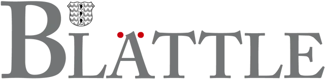 Ein weißer Hintergrund mit dem Wort Blattle darauf