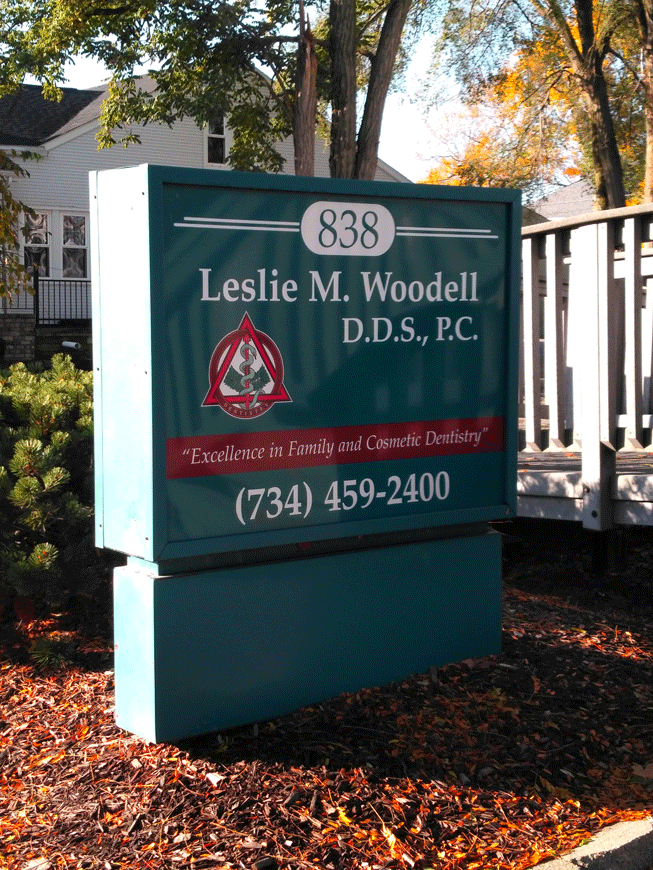 Company Sign Board — Plymouth, MI — Leslie M Woodell DDS
