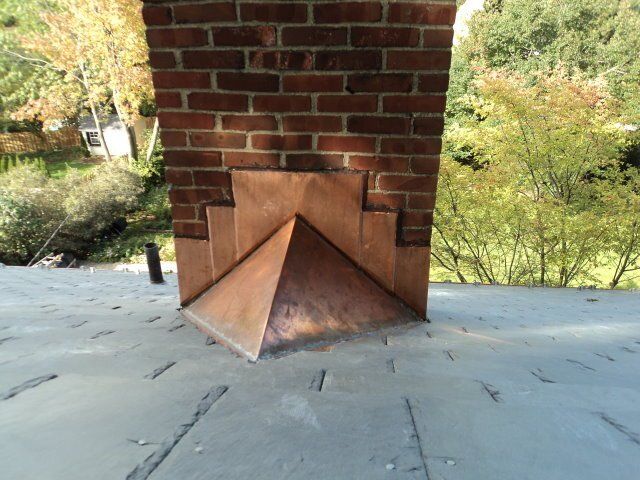 Chimney Flashing with Saddle