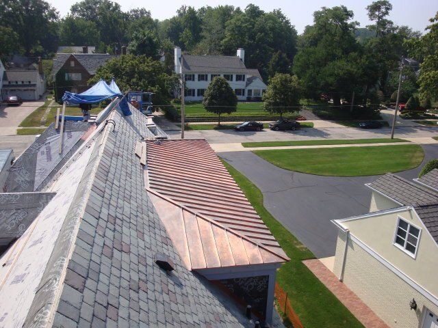 Copper Dormer Rooftop with Standing Seams