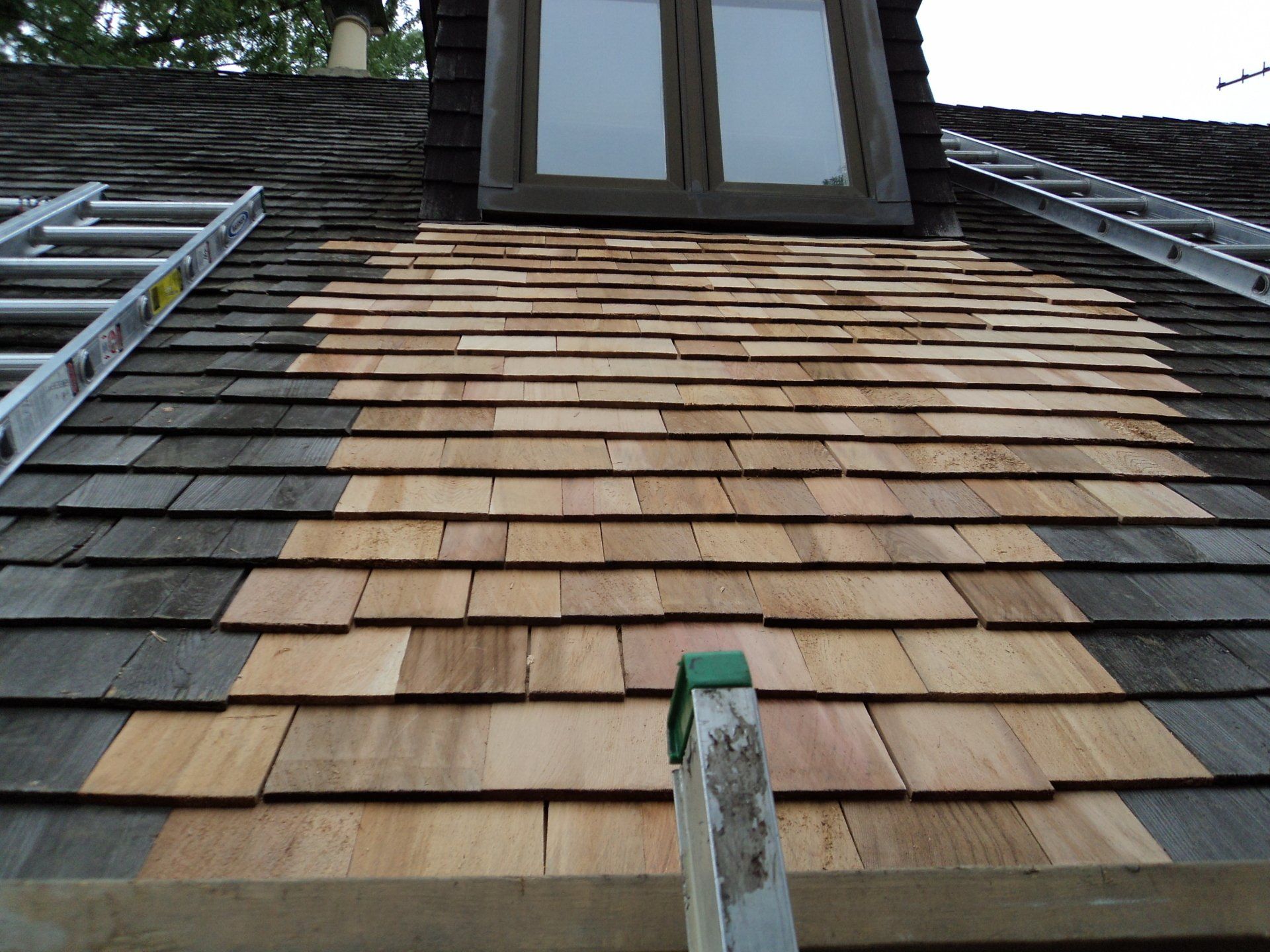 Partial Repair of Wood Shingle Roof