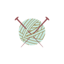 Icon Wollkugel mit Stäbchen