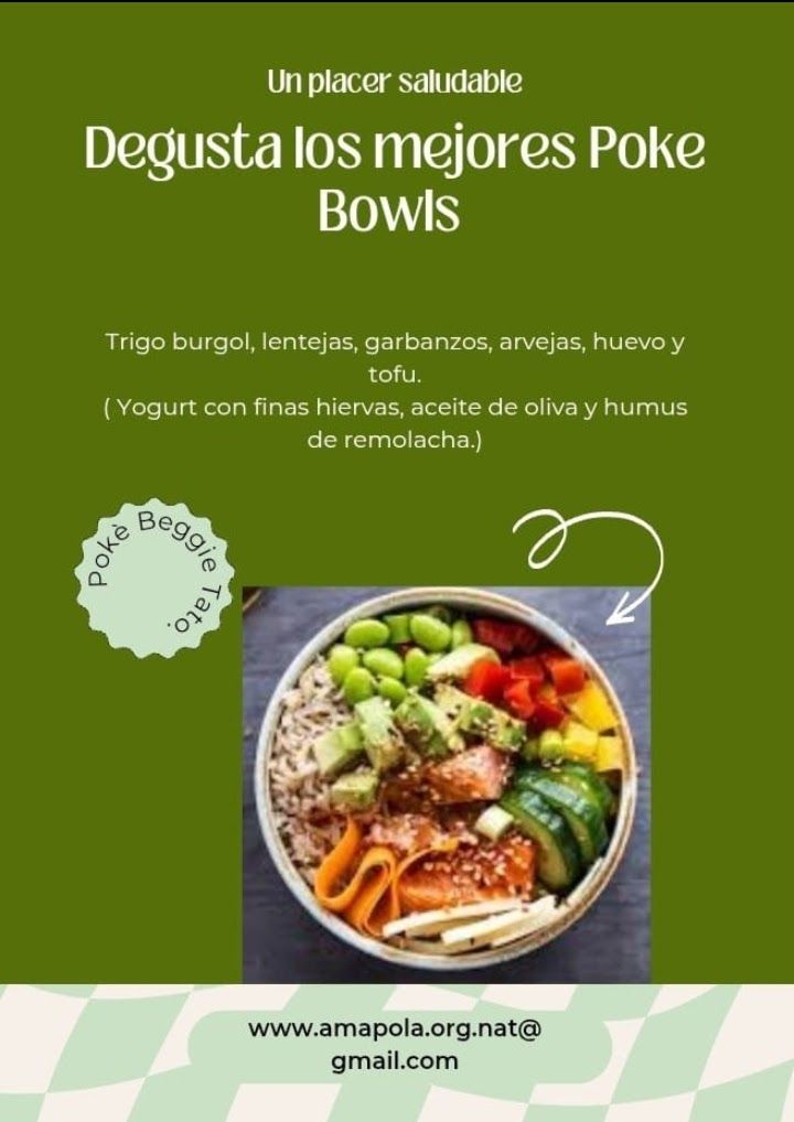 Un cartel con la imagen de un plato de comida.