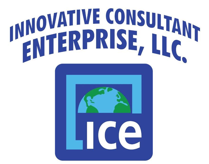 Logo for Innovative Consultant Enterprise, LLC. Features a blue square with 