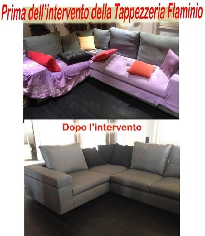 divano prima e dopo intervento di tappezzeria