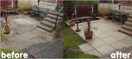 Restoring mouldy pavers. Another Jetclean paver cleaning, driveway cleaning example.