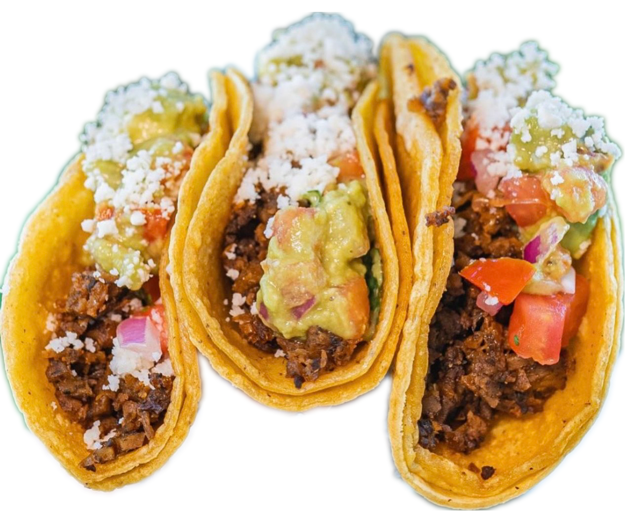 Chili Con Carne Tacos Viewed From Above — St. Augustine, FL — The Village Garden Food Truck Park