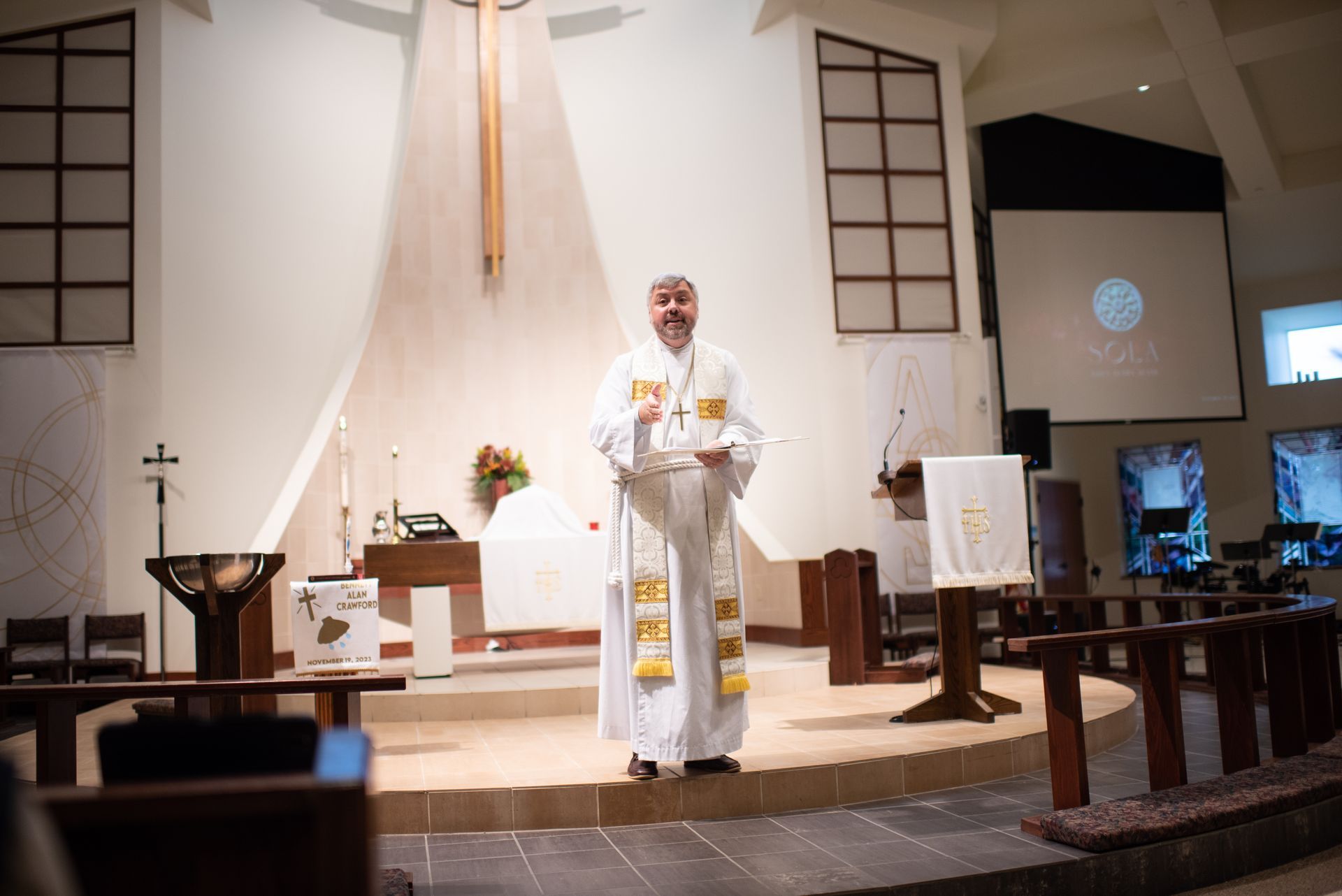 Pastor Brakhage preaching