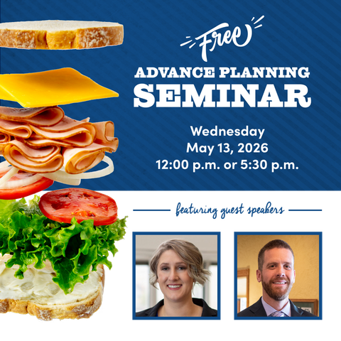 a plate of sandwiches on a table with the words lunch & learn on it