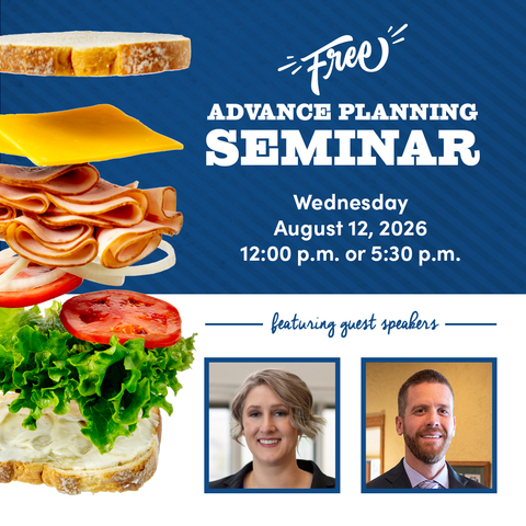 a plate of sandwiches on a table with the words lunch & learn on it