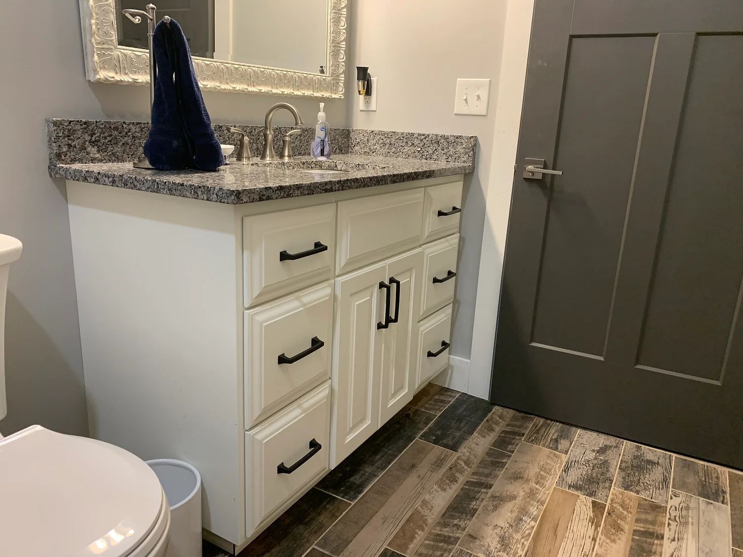White Bathroom Cabinets — Pleasureville, KY — Schrock's Country Kitchens & Furniture