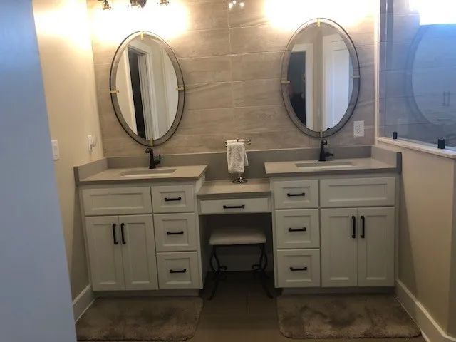 Bathroom Cabinet And Mirror — Pleasureville, KY — Schrock's Country Kitchens & Furniture