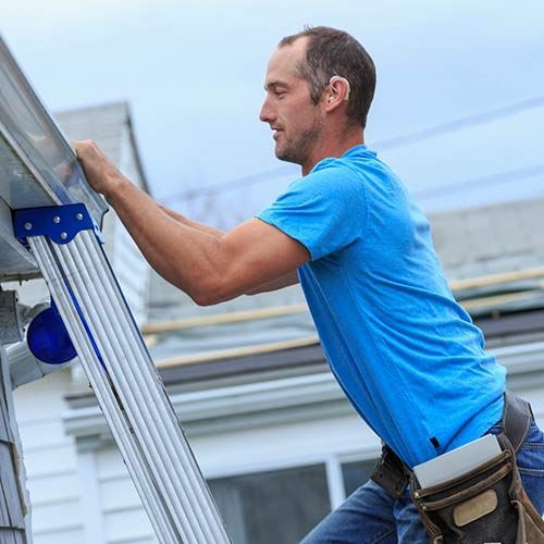 Roofer Climber and Ladder — University Place, WA — AAA Rain Gutters