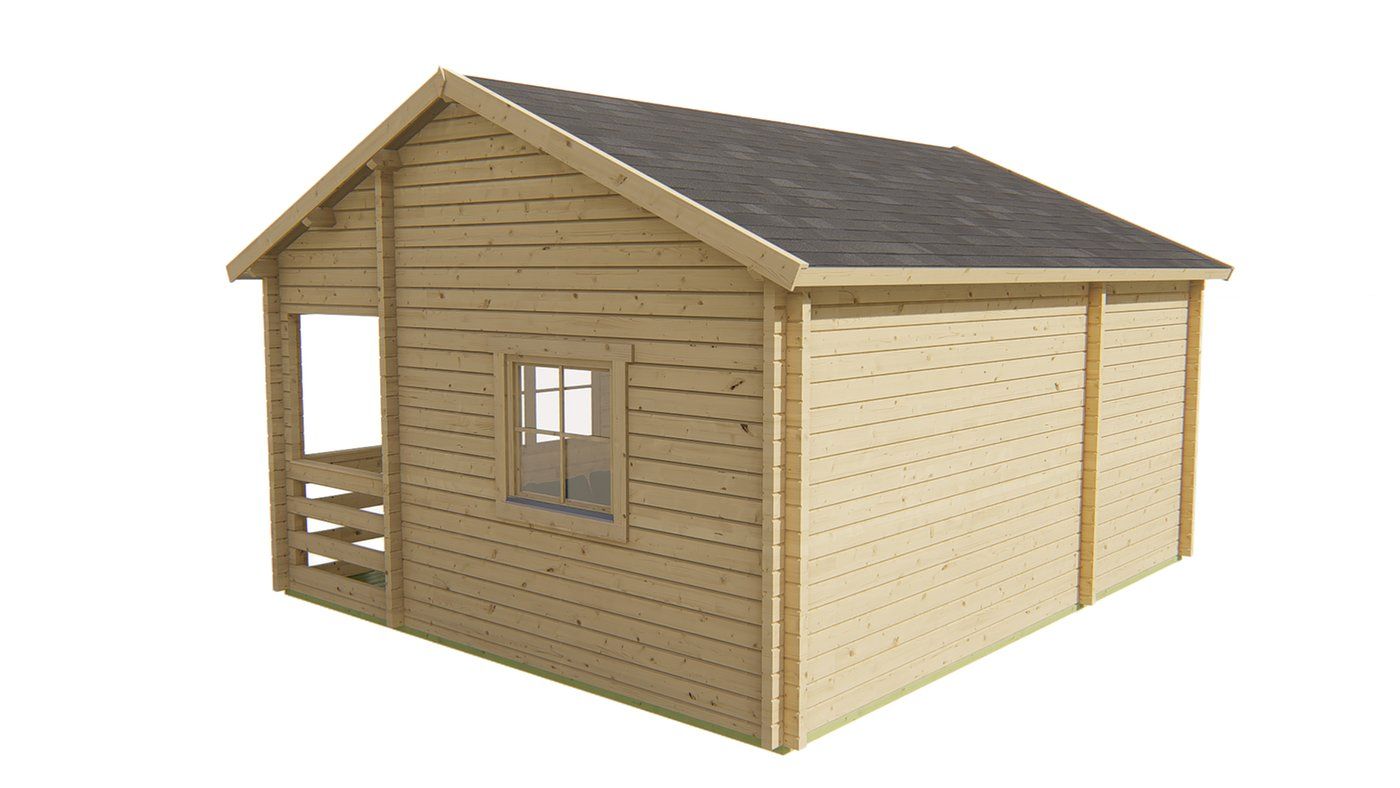 Blokhut Edelweiss Onbehandeld 600x510x371cm