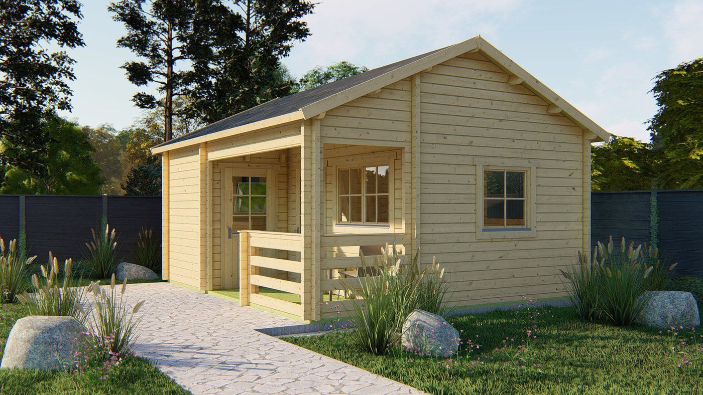 Blokhut Edelweiss Onbehandeld 600x510x371cm