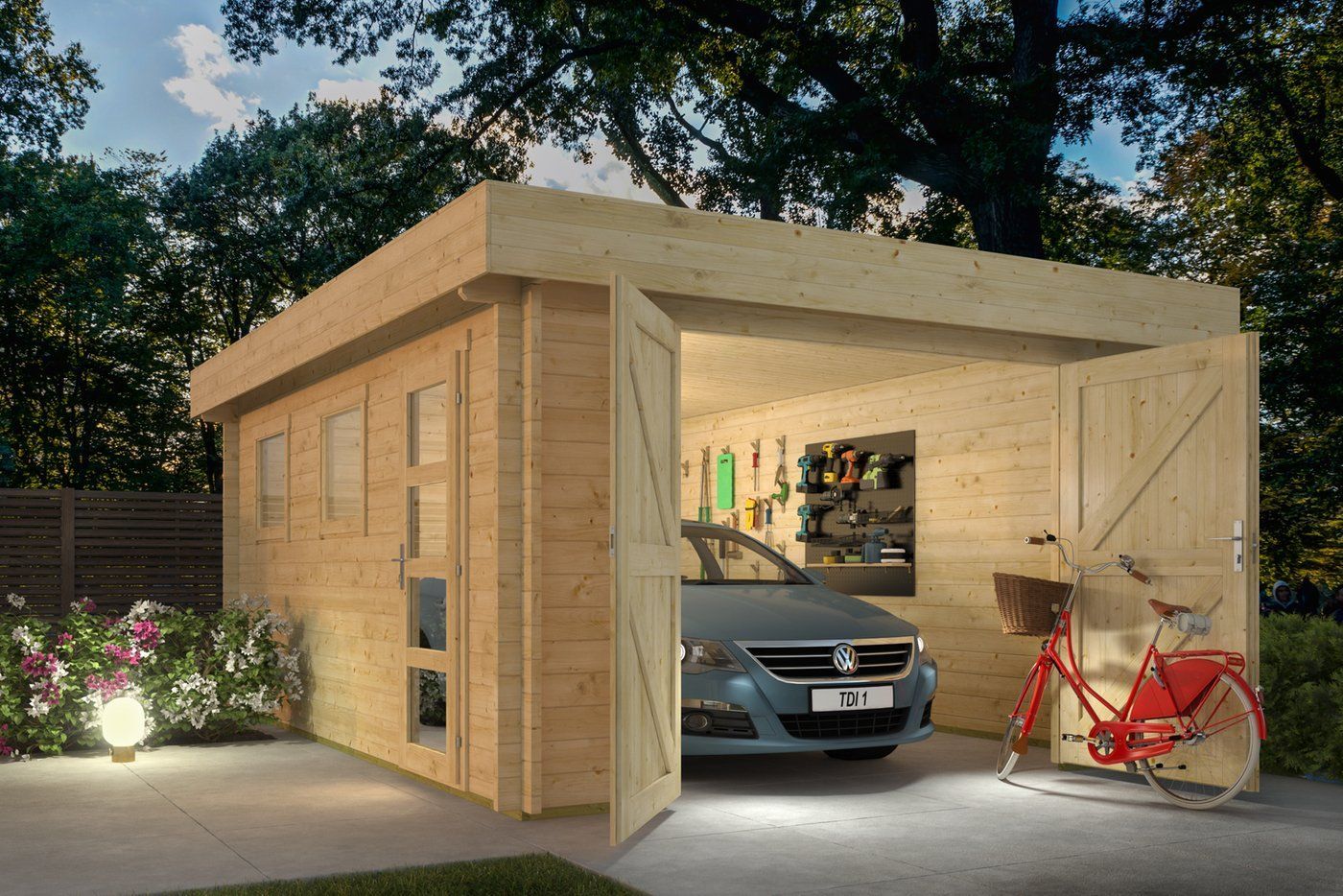 Garage Marketta Onbehandeld 536x380x238cm