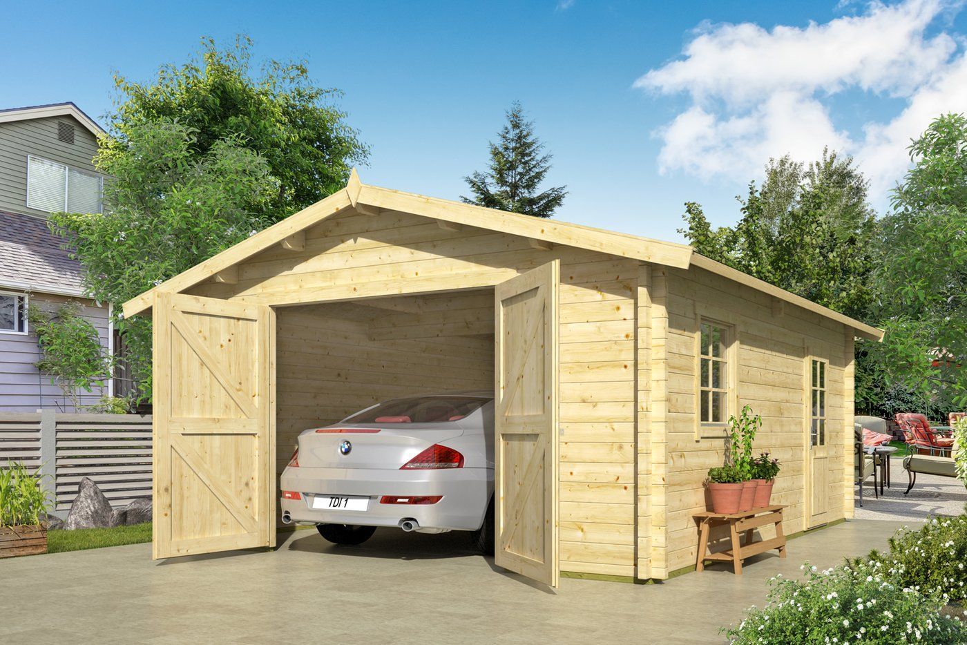 Garage Rydell Onbehandeld 570x470x275cm