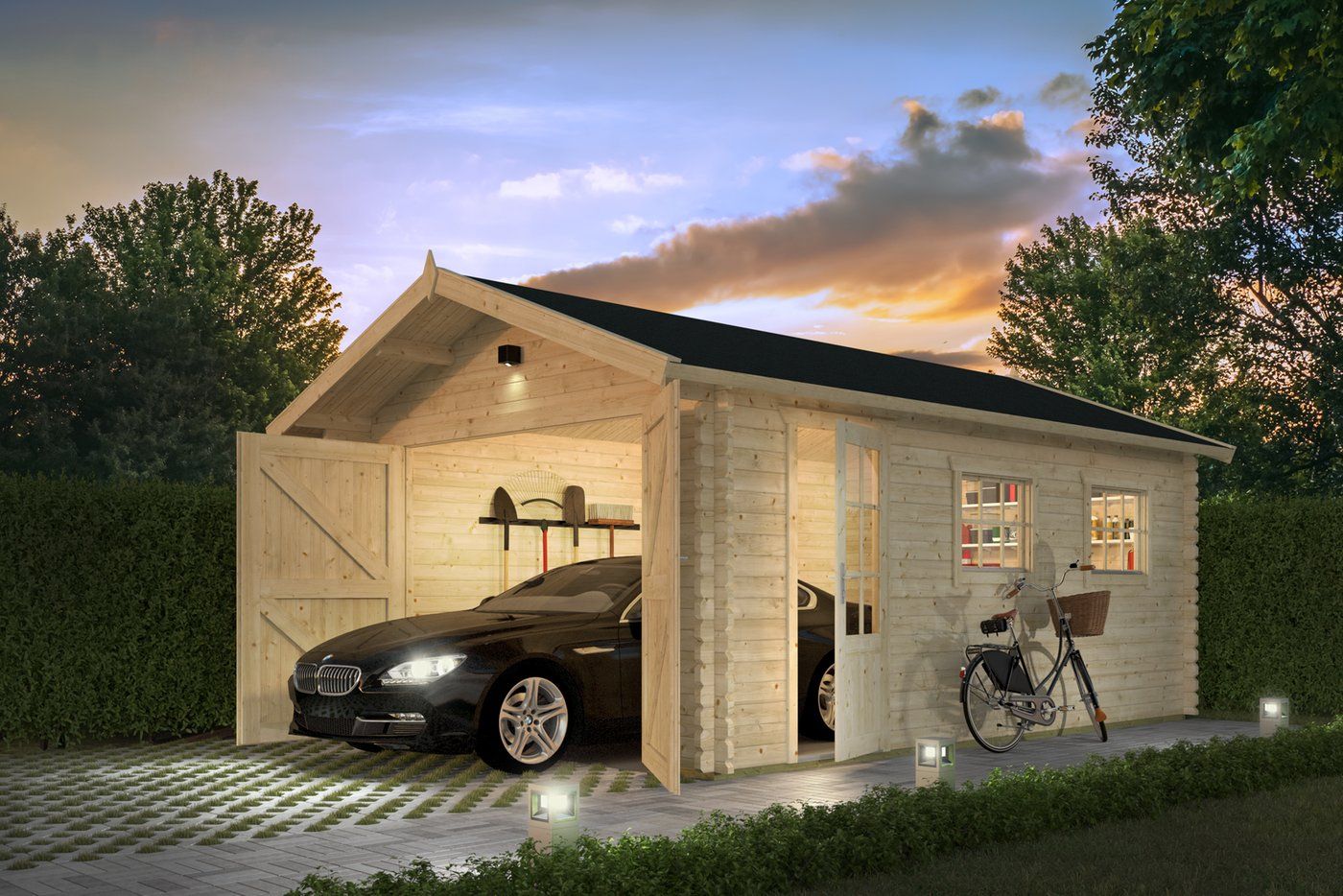Garage Geir Onbehandeld 570x360x296cm