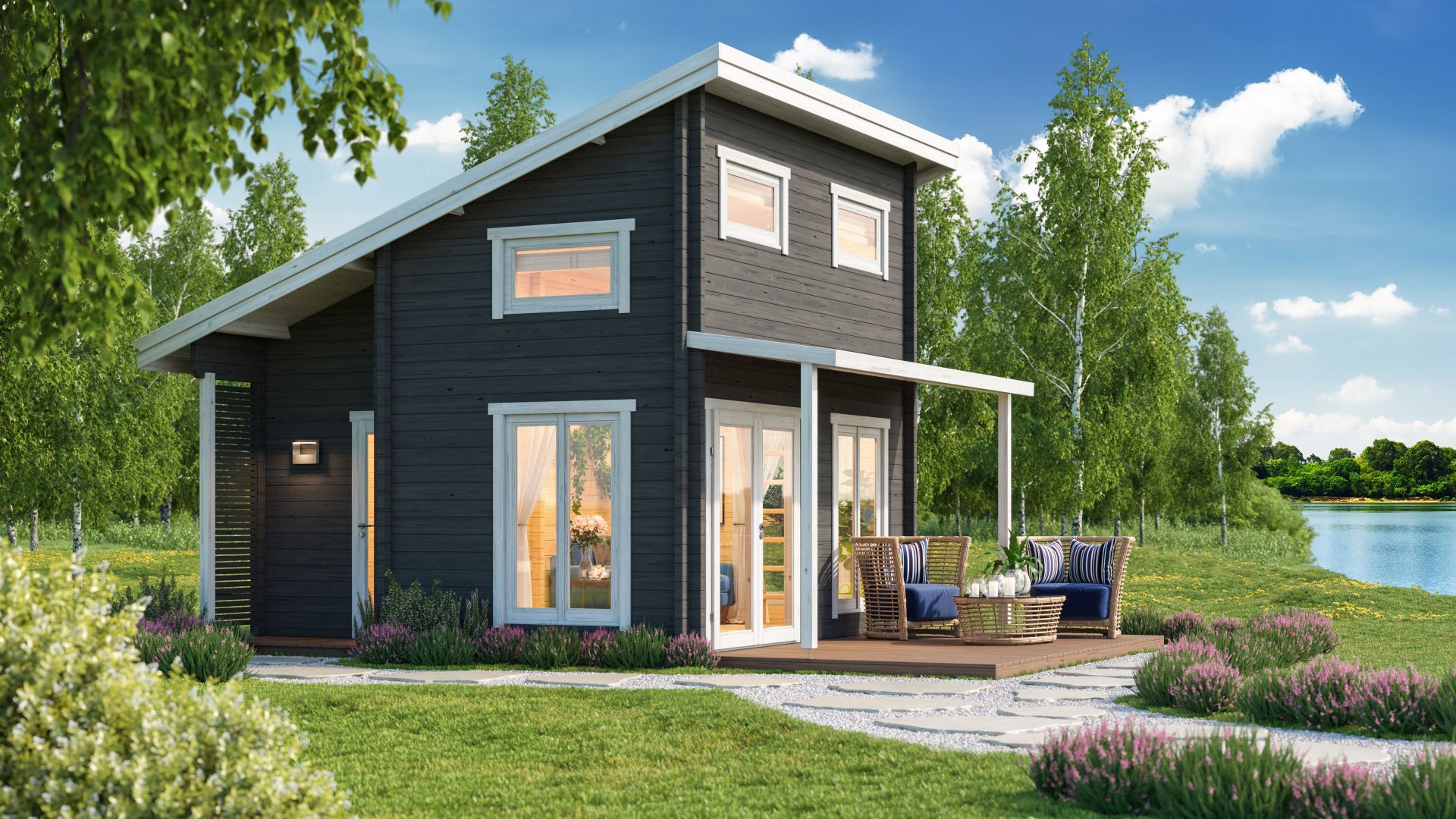 Sauna Huis Kokkola | 70 mm | unbehandelt 430x460 cm