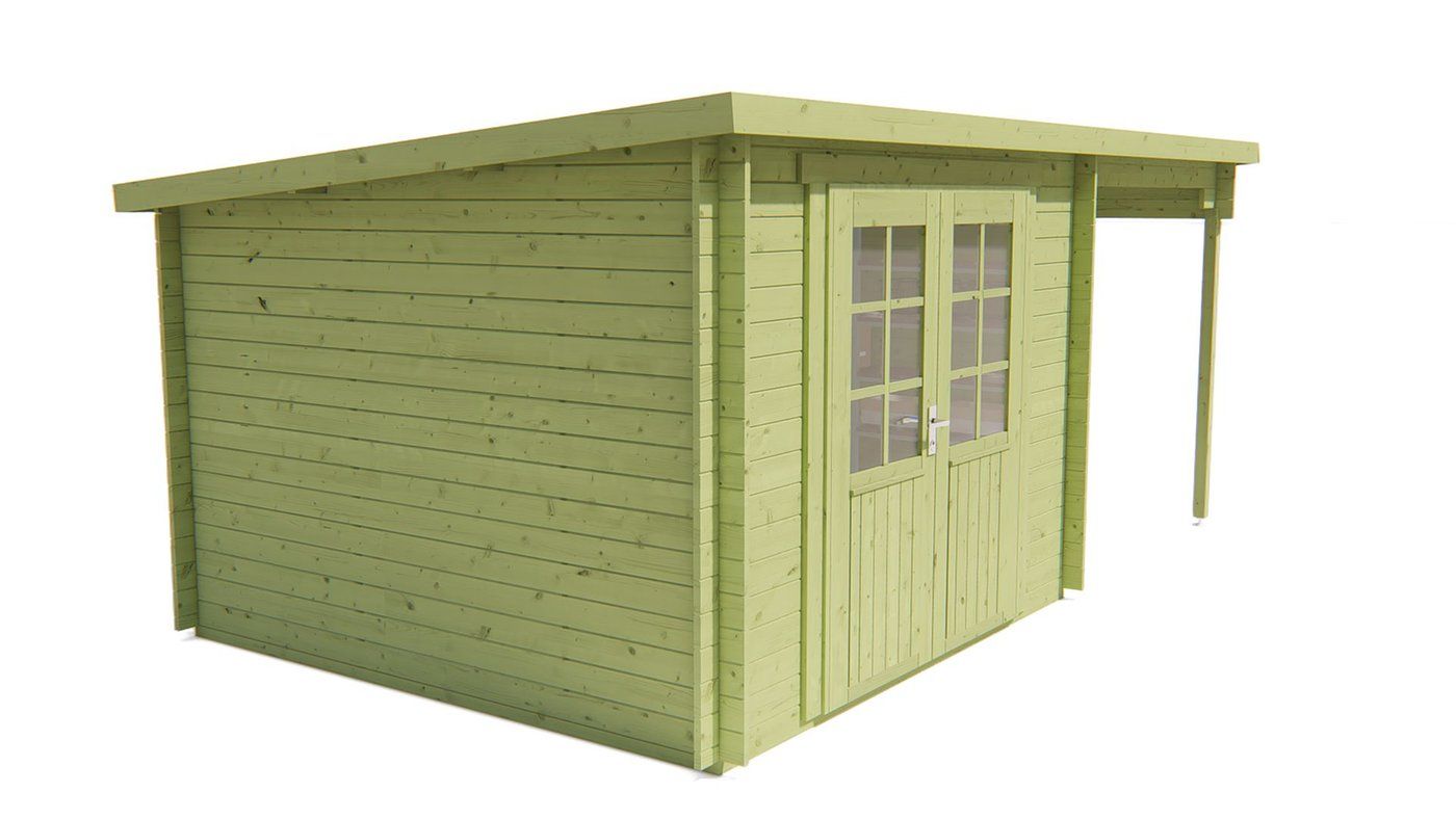 Blokhut Dora Groen Geimpregneerd 500x300x217cm