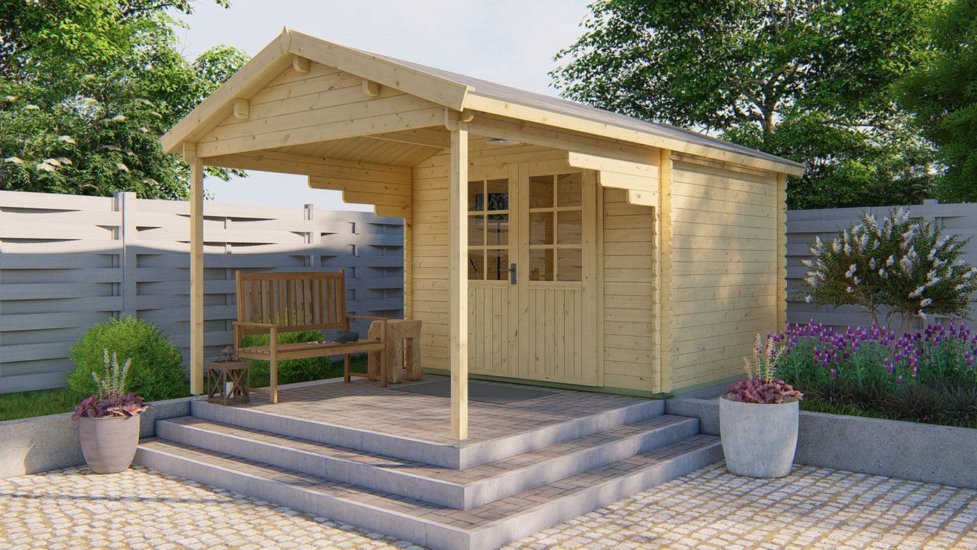 Blokhut Georg Onbehandeld 300x502x250cm