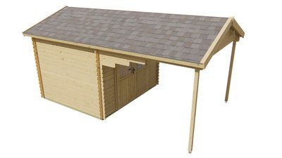 Blokhut Georg Onbehandeld 300x502x250cm