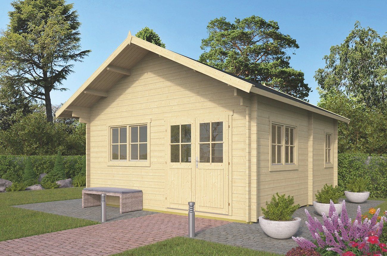 Blokhut Llanes Onbehandeld 490x580x358cm