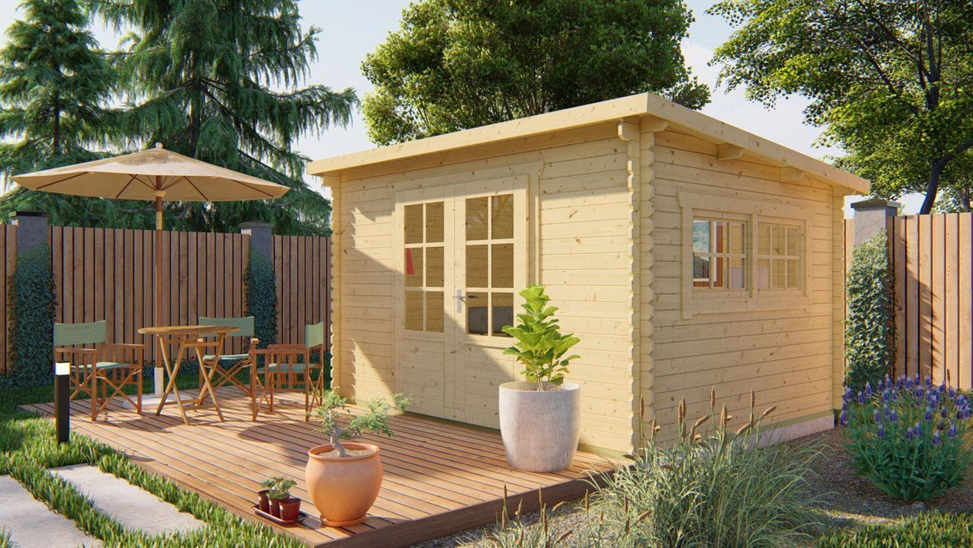 Blokhut Loya Onbehandeld 380x300x217cm