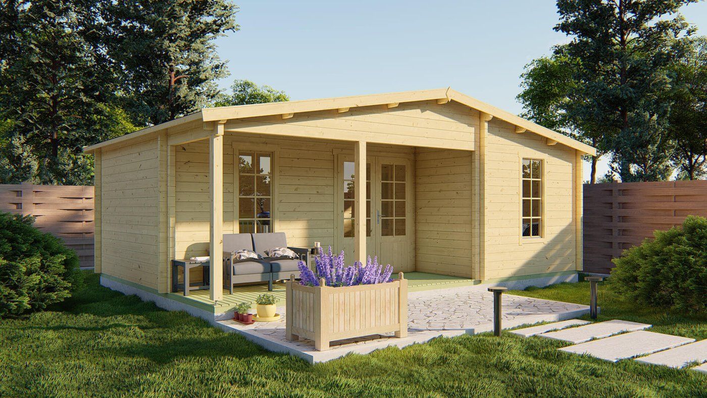 Blokhut Ollie Onbehandeld 731x498x283cm