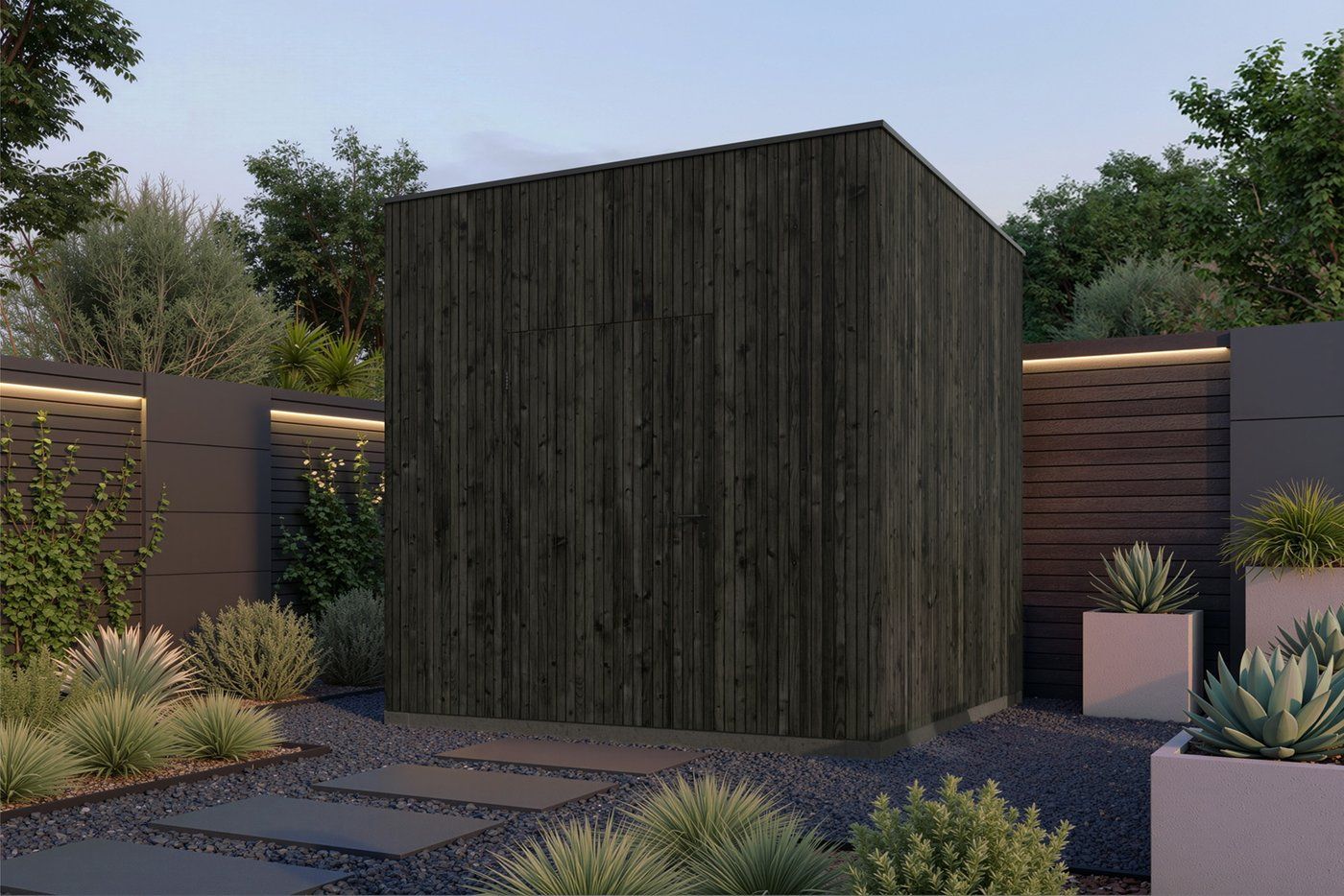 Tuinhuis KubeLine Zwart 280x280cm