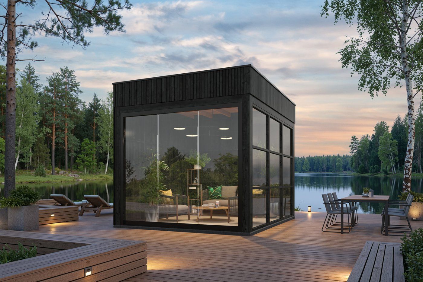 Tuinhuis Kubeline Zwart 280x380cm