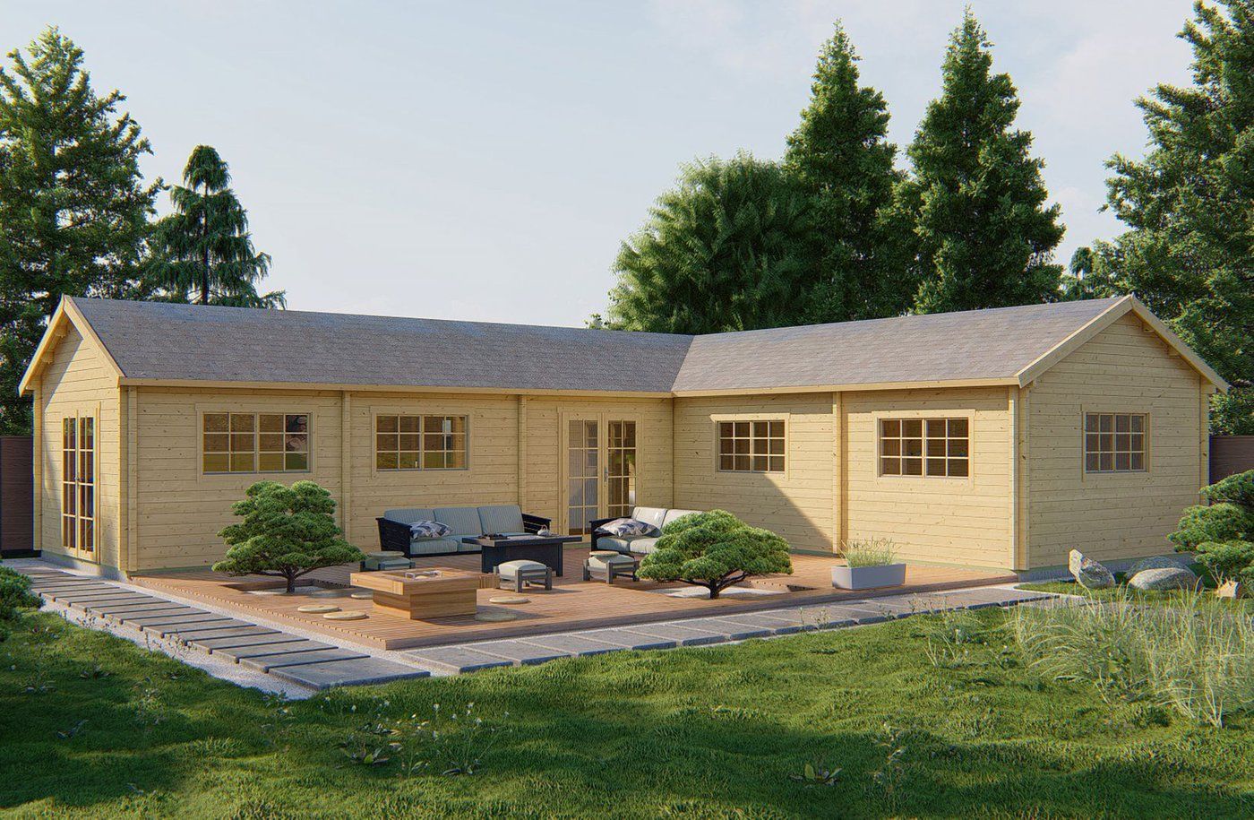 Blokhut Maynooth Onbehandeld 1321x1044x344cm