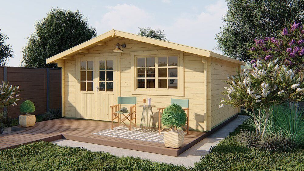 Blokhut Toledo Onbehandeld 500x420x239cm