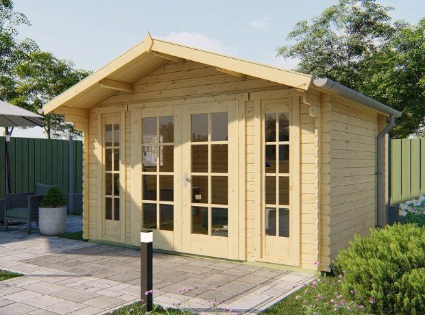 Blokhut Mimir Onbehandeld 380x342x259cm