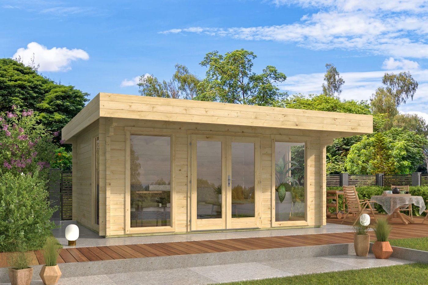 Blokhut Mia Onbehandeld 500x480x230cm