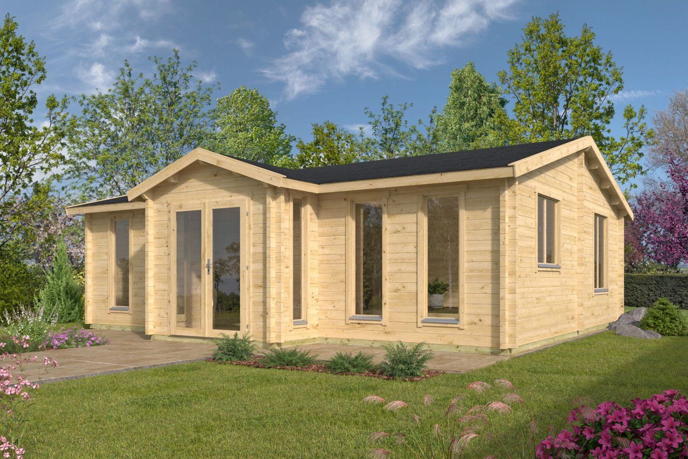 Blokhut Mullingar Onbehandeld 850x790x317cm