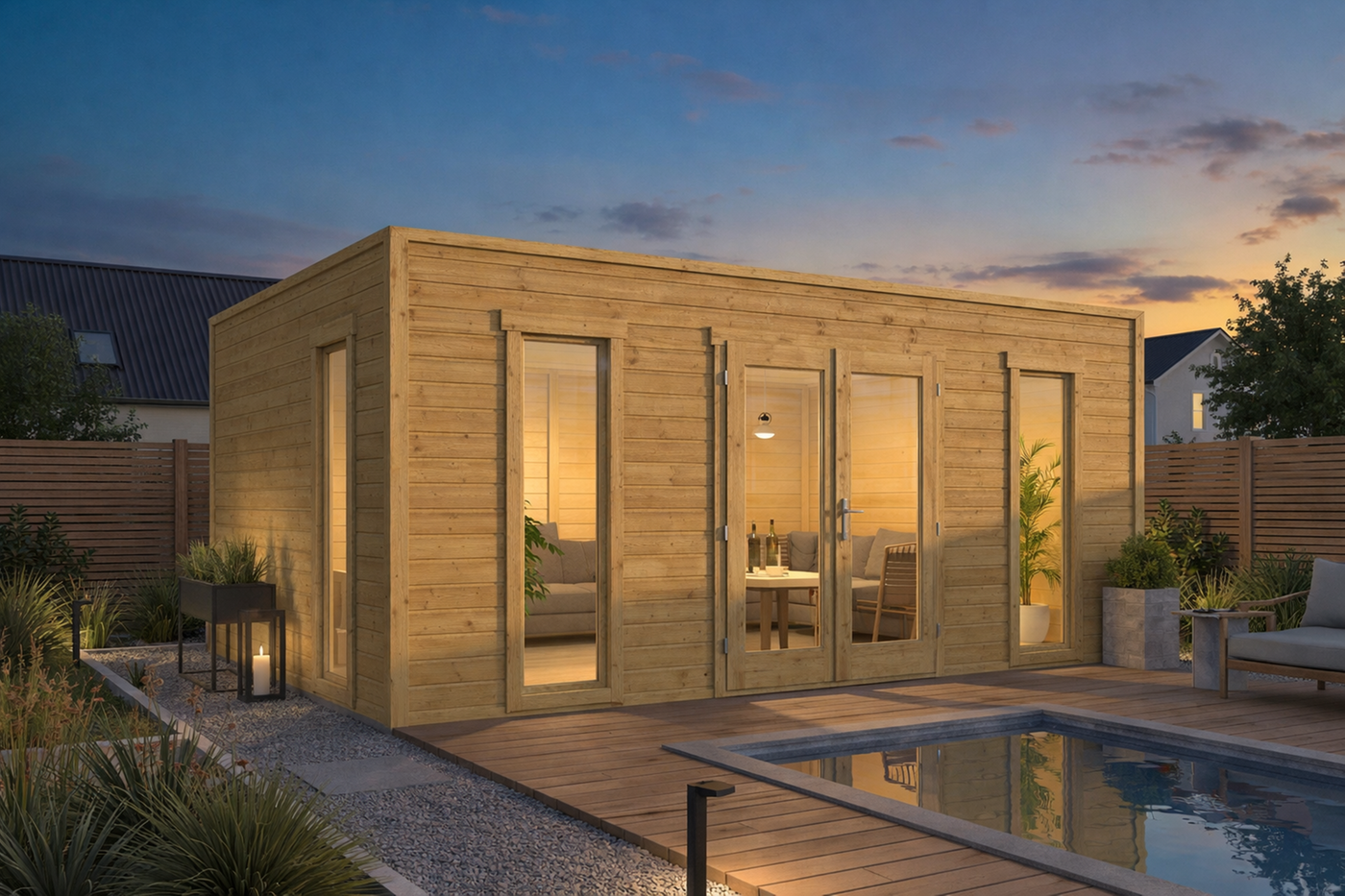 Tuinhuis Marco Honinggeel 500x350cm