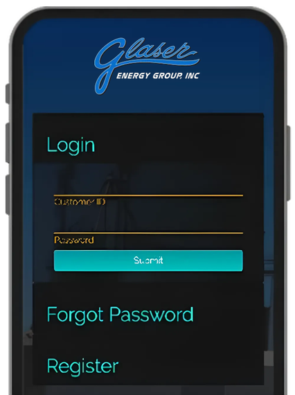 A cell phone with a login page on it.