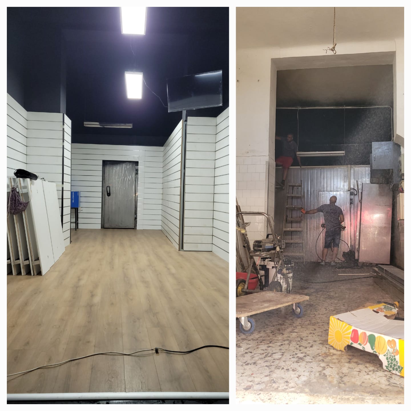 שיפוץ חנות לפני ואחרי