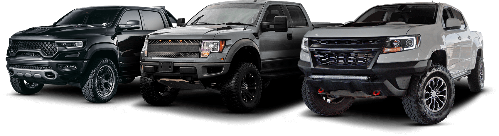 Dodge, Ford, and Chevy Trucks