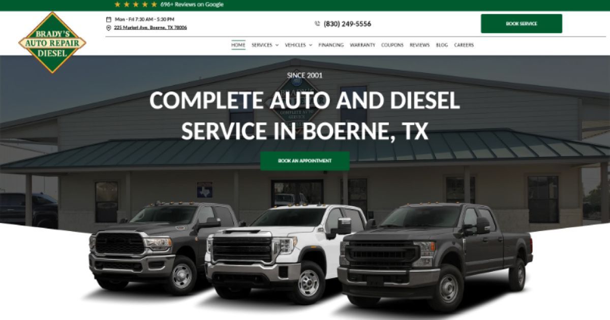 Auto Repair Coupons in Boerne, TX | Brady’s Auto Repair